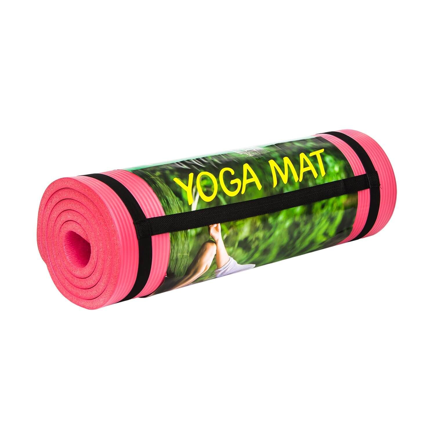15 mm Pilates Matı Yoga Matı Kaymaz Yüzey Silikon Mat - Pembe