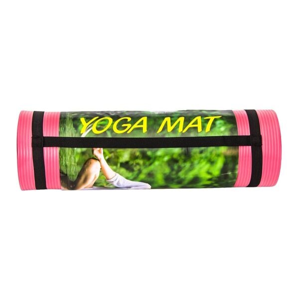 10 mm Pilates Matı Yoga Matı Kaymaz Yüzey Silikon Mat - Pembe