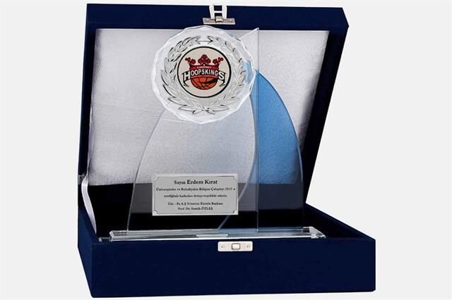 Bayspor M98 Kadife Kutulu Kristal Plaket 23 cm