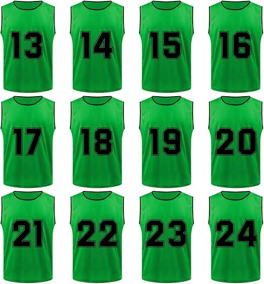 Yeşil Antrenman Yeleği – Hafif Kumaş – İsteğe Bağlı Numara ve Firma Logo Baskı Seçenekli