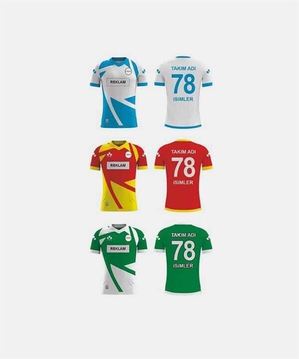 ZFD003 Dijital Futbol Forma Takımı Bisiklet Yaka - Likralı Polyester