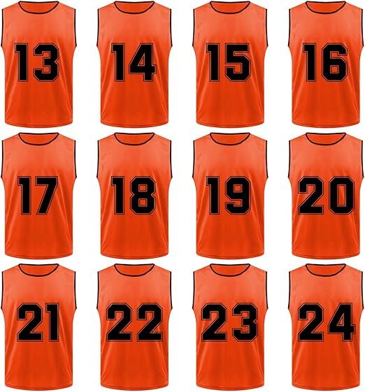 Turuncu Antrenman Yeleği – Hafif Kumaş – İsteğe Bağlı Numara ve Firma Logo Baskı Seçenekli