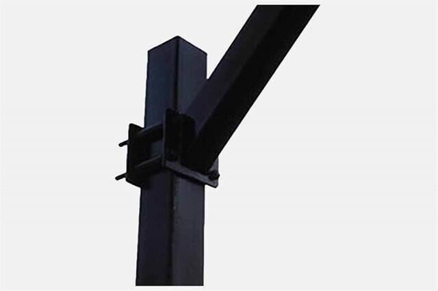 BSE107 Tek Direk Profil (100x100x 4mm) 10 mm Cam (Ak) panya 105x180 cm 20 Sabit Çember Cıvata Yükseklik Ayarlı