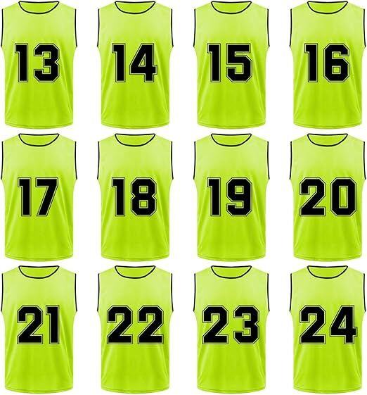 Fosfor Yeşil Antrenman Yeleği – Hafif Kumaş – İsteğe Bağlı Numara ve Firma Logo Baskı Seçenekli