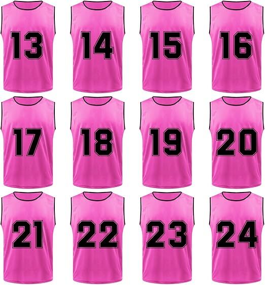 Pembe Antrenman Yeleği – Hafif Kumaş – İsteğe Bağlı Numara ve Firma Logo Baskı Seçenekli