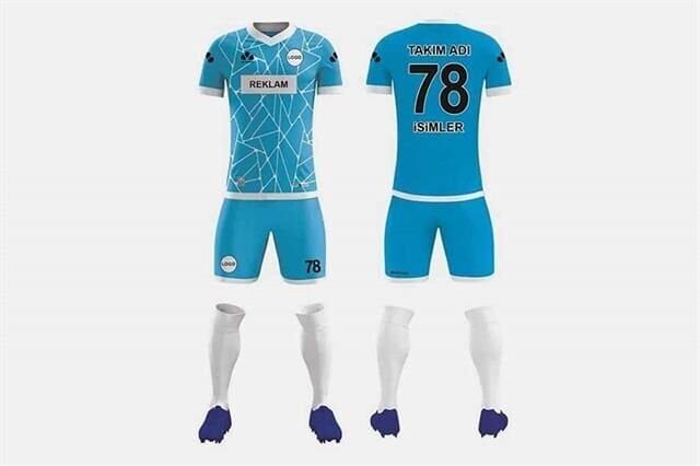 ZFD006 Dijital Futbol Forma Takımı V Yaka - Likralı Polyester