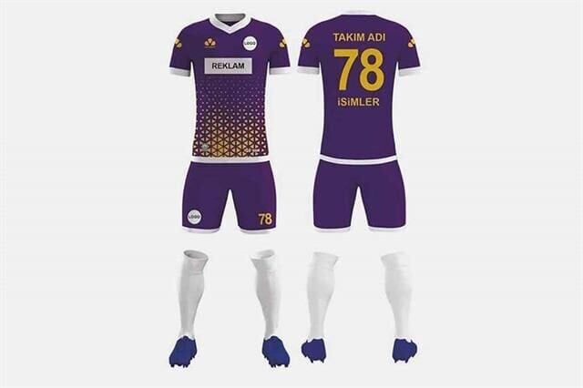 ZFD007 Dijital Futbol Forma Takımı V Yaka - Yağmur Desen