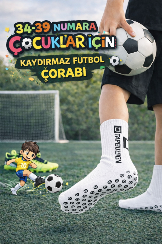 Kaydırmaz Tabanlı Çocuk Çorabı – Silikonlu, Güvenli Yürüyüş ve Oyun Çorabı