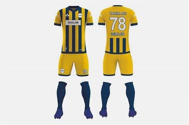 ZFD011 Dijital Futbol Forma Takımı V Yaka - Likralı Polyester
