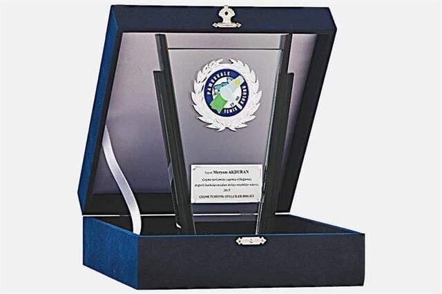 M150 Kadife Kutulu Kristal Plaket 23 cm