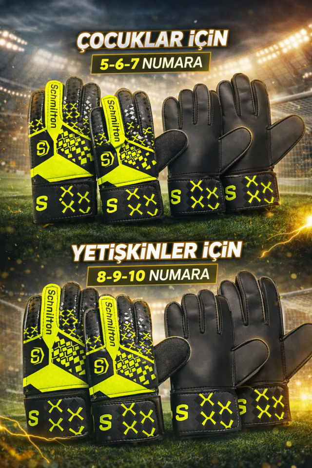 4’lü Kaleci Seti Kaleci Eldiveni Uzun Çorap Mini Tekmelik Darbe Emici Dizlik Futbol Kaleci Koruma Ekipmanları