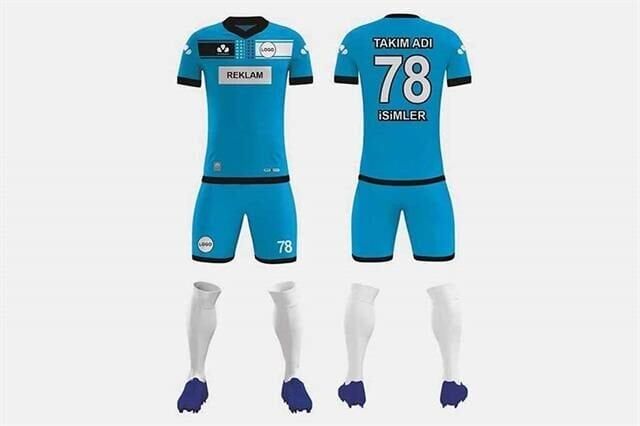 ZFD021 Dijital Futbol Forma Takımı V Yaka - Likralı Polyester