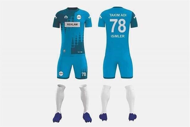 ZFD023 Dijital Futbol Forma Takımı V Yaka - Likralı Polyester