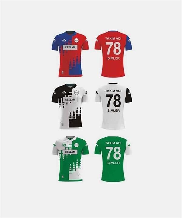 ZFD023 Dijital Futbol Forma Takımı V Yaka - Likralı Polyester