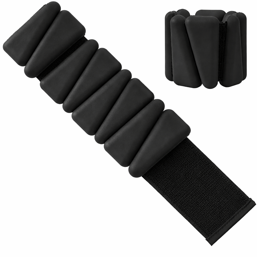 Ayarlanabilir Üçgen Silikon Ağırlık Bilekliği 2 x 1 Kg Fitness Pilates Spor Bileklik Ağırlık
