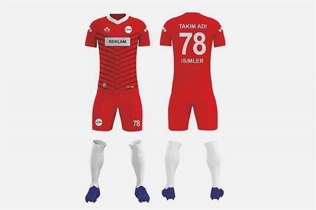 Zeroo ZFD025 Dijital Futbol Forma Takımı Yağmur Desen - Bisiklet Yaka