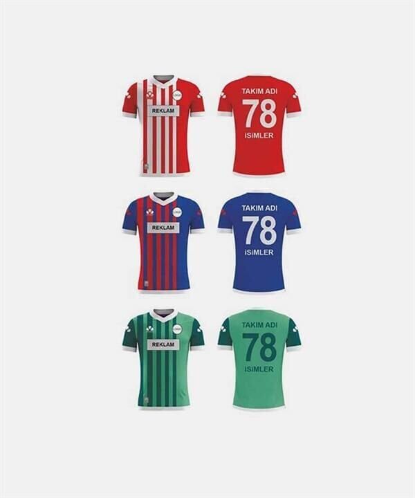 ZFD028 Dijital Futbol Forma Takımı Bisiklet Yaka - Likralı Polyester