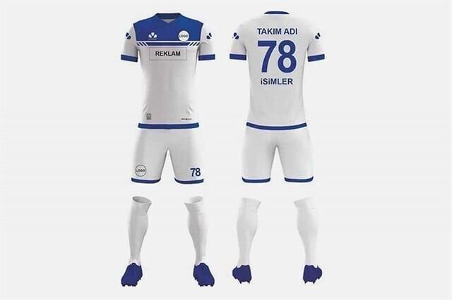 ZFD030 Dijital Futbol Forma Takımı V Yaka - Yağmur Desen