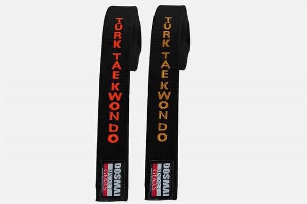 TK256 Taekwondo Nakışlı Siyah Kuşak