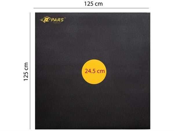 Hedef Minderi 125X125X25 Cm Göbek 24,5 Cm Siyah