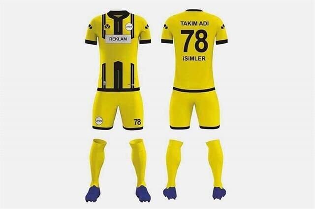 ZFD032 Dijital Futbol Forma Takımı Bisiklet Yaka - Likralı Polyester