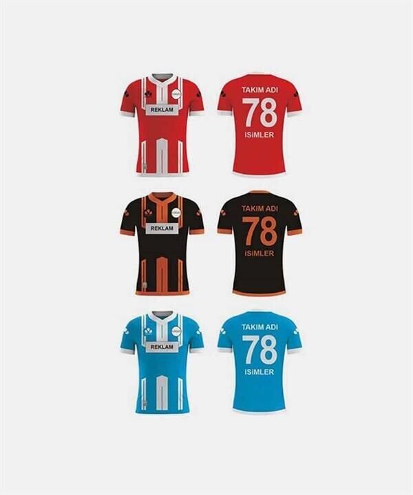 ZFD032 Dijital Futbol Forma Takımı Bisiklet Yaka - Likralı Polyester