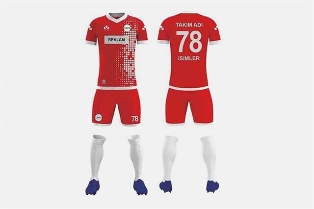 ZFD037 Dijital Futbol Forma Takımı V Yaka - Likralı Polyester