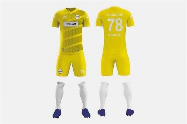 ZFD039 Dijital Futbol Forma Takımı V Yaka - Likralı Polyester