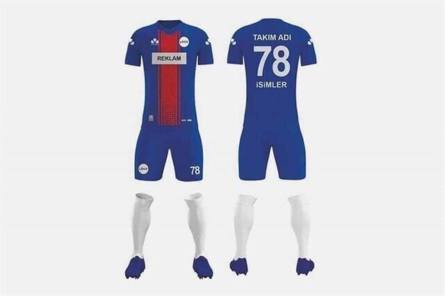 ZFD040 Dijital Futbol Forma Takımı V Yaka - Likralı Polyester