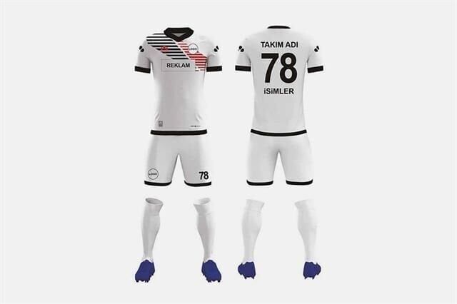 ZFD041 Dijital Futbol Forma Takımı V Yaka - Likralı Polyester
