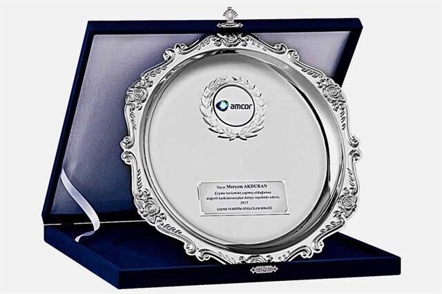 M1 30cm Gümüş Tabaklı Plaket