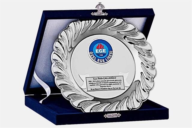 Bayspor M3 20cm Gümüş Tabaklı Plaket