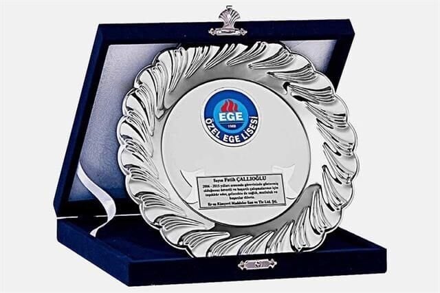 M3 20cm Gümüş Tabaklı Plaket