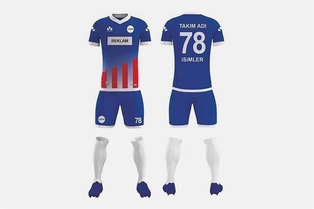 ZFD043 Dijital Futbol Forma Takımı V Yaka - Yağmur Desen