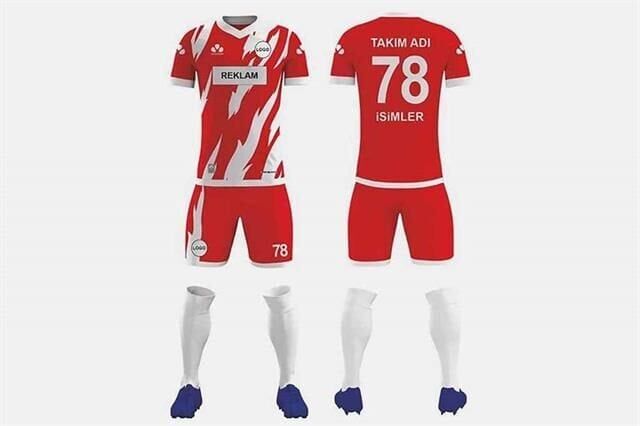 ZFD045 Dijital Futbol Forma Takımı Yağmur Desen - Bisiklet Yaka