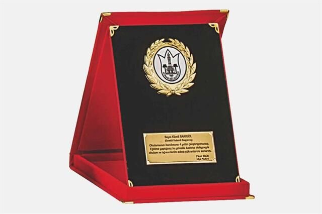 Bayspor M263 15 X 20cm Kadife  Plaket